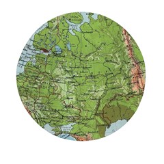 Map Earth World Russia Europe Mini Round Pill Box (pack Of 3)