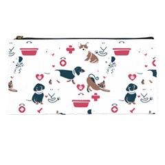 Veterinarian Gift T- Shirt Veterinary Medicine, Happy And Healthy Friends    Pattern    Coral Backgr Pencil Case