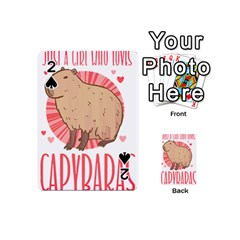 Capybara Love T- Shirt Just A Girl Who Loves Capybaras A Cute Design For Capybara Lovers T- Shirt Yoga Reflexion Pose T- Shirtyoga Reflexion Pose T- Shirt Playing Cards 54 Designs (mini)