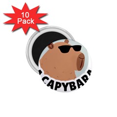 Capybara T- Shirt Be As Cool As A Capybara- A Cute Funny Capybara Wearing Sunglasses T- Shirt Yoga Reflexion Pose T- Shirtyoga Reflexion Pose T- Shirt 1 75  Magnets (10 Pack) 