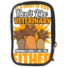 Veterinary Medicine T- Shirt Funny Will Give Veterinary Advice For Nachos Vet Med Worker T- Shirt Compact Camera Leather Case by ZUXUMI