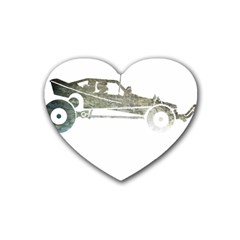 Vintage Rc Cars T- Shirt Vintage Modelcar Retro Rc Buggy Racing Cars Addict T- Shirt Rubber Heart Coaster (4 Pack) by ZUXUMI