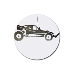 Vintage Rc Cars T- Shirt Vintage Sundown Retro Rc Buggy Racing Cars Addict T- Shirt Rubber Coaster (round) by ZUXUMI