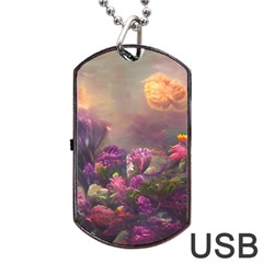 Floral Blossoms  Dog Tag Usb Flash (two Sides) by Internationalstore