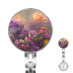Floral Blossoms  Stainless Steel Nurses Watch by Internationalstore