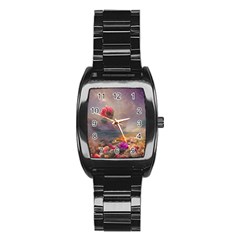 Floral Blossoms  Stainless Steel Barrel Watch by Internationalstore
