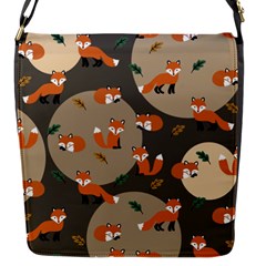 Fox Pattern Flap Closure Messenger Bag (s) by Pakjumat