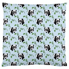 Animal Panda Bamboo Seamless Pattern Large Cushion Case (two Sides) by Pakjumat