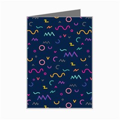 Scribble Pattern Texture Mini Greeting Card by Pakjumat