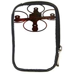 Drone Racing Gift T- Shirt Distressed F P V Drone Racing Drone Pilot Racer Pattern T- Shirt Compact Camera Leather Case by ZUXUMI