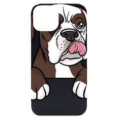 Boxer Dog T- Shirt Tri Colored Boxer T- Shirt Iphone 14 Black Uv Print Case by JamesGoode