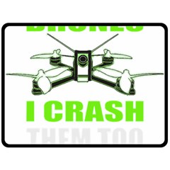 Drone Racing Gift T- Shirt Distressed F P V Race Drone Racing Drone Racer Pattern Quote T- Shirt (4) Fleece Blanket (large) by ZUXUMI