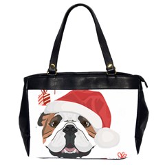 English Bulldog T- Shirt English Bulldog Merry Christmas T- Shirt (4) Oversize Office Handbag (2 Sides) by ZUXUMI