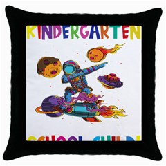 Enrollment Boy T- Shirt Goodbye Kindergarten I Am A Schoolchild Now! T- Shirt Throw Pillow Case (black) by ZUXUMI