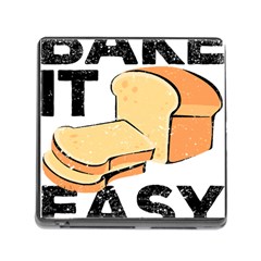 Bread Baking T- Shirt Funny Bread Baking Baker Bake It Easy T- Shirt Memory Card Reader (square 5 Slot) by JamesGoode
