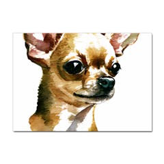 Brown Chihuahua T- Shirt Tan Brown Chihuahua Watercolor Portrait T- Shirt Sticker A4 (100 Pack) by JamesGoode