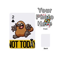 Platypus T-shirtnope Not Today Platypus 37 T-shirt Playing Cards 54 Designs (mini) by EnriqueJohnson