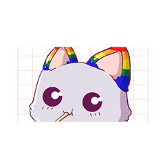 Gay Pride T- Shirt Gay Pride Kawaii Cat Strawberry Milk Rainbow Flag T- Shirt Satin Wrap 35  X 70  by ZUXUMI