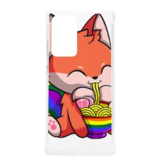 Gay Pride T- Shirt Gay Pride Kawaii Fox Ramen Noodles Rainbow Flag T- Shirt Samsung Galaxy Note 20 Ultra Tpu Uv Case by ZUXUMI