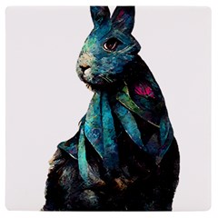Rabbit T-shirtrabbit Watercolor Painting #rabbit T-shirt Uv Print Square Tile Coaster  by EnriqueJohnson