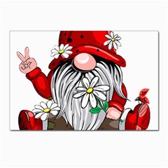 Gnome T- Shirt Let It Be Hippy Gnome T- Shirt Postcards 5  X 7  (pkg Of 10) by ZUXUMI