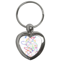 Abstract T- Shirt Abstract Art T- Shirt Key Chain (heart) by EnriqueJohnson