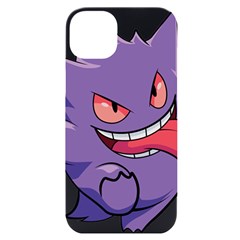 Purple Funny Monster Iphone 14 Plus Black Uv Print Case by Sarkoni