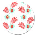 Batik T- Shirt Batik Flowers Pattern 17 Magnet 5  (Round)
