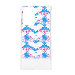 Bats Pattern T- Shirt White Bats And Bows Blue Pink T- Shirt Samsung Galaxy Note 20 Ultra Tpu Uv Case by EnriqueJohnson