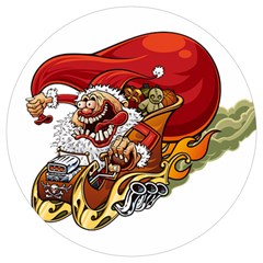 Funny Santa Claus Christmas Round Trivet by Sarkoni