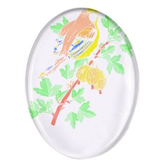 Bird Lover T- Shirtbird T- Shirt (5) Oval Glass Fridge Magnet (4 Pack) by EnriqueJohnson