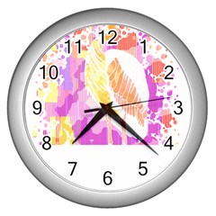 Bird Lover T- Shirtbird T- Shirt Wall Clock (silver)