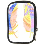 Feathers Design T- Shirtfeathers T- Shirt (4) Compact Camera Leather Case Front