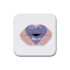 Lips -18 Rubber Coaster (square) by SychEva