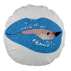 Lips -21 Large 18  Premium Round Cushions by SychEva