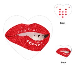 Lips -25 Playing Cards Single Design (heart) by SychEva