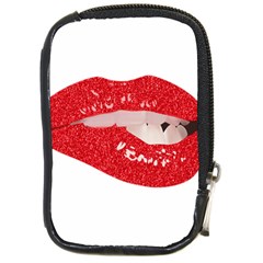 Lips -25 Compact Camera Leather Case by SychEva