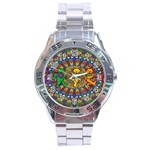Grateful Dead Pattern Stainless Steel Analogue Watch Front