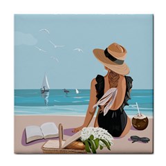 Rest By The Sea Face Towel by SychEva