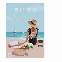 Rest By The Sea Large Garden Flag (two Sides) by SychEva