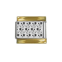 Skull-pattern- Gold Trim Italian Charm (9mm) by Ket1n9