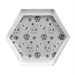 Skull-pattern- Hexagon Wood Jewelry Box by Ket1n9