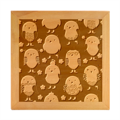 Cute Owls Pattern Wood Photo Frame Cube by Ket1n9