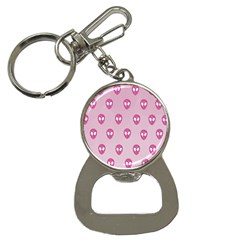 Alien Pattern Pink Bottle Opener Key Chain by Ket1n9