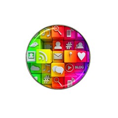 Colorful 3d Social Media Hat Clip Ball Marker by Ket1n9