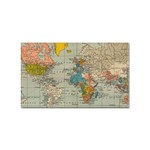 Vintage World Map Sticker Rectangular (10 pack)