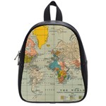 Vintage World Map School Bag (Small)