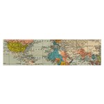 Vintage World Map Oblong Satin Scarf (16  x 60 )