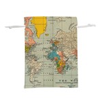Vintage World Map Lightweight Drawstring Pouch (S)