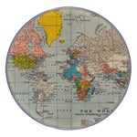 Vintage World Map Wireless Fast Charger(White)